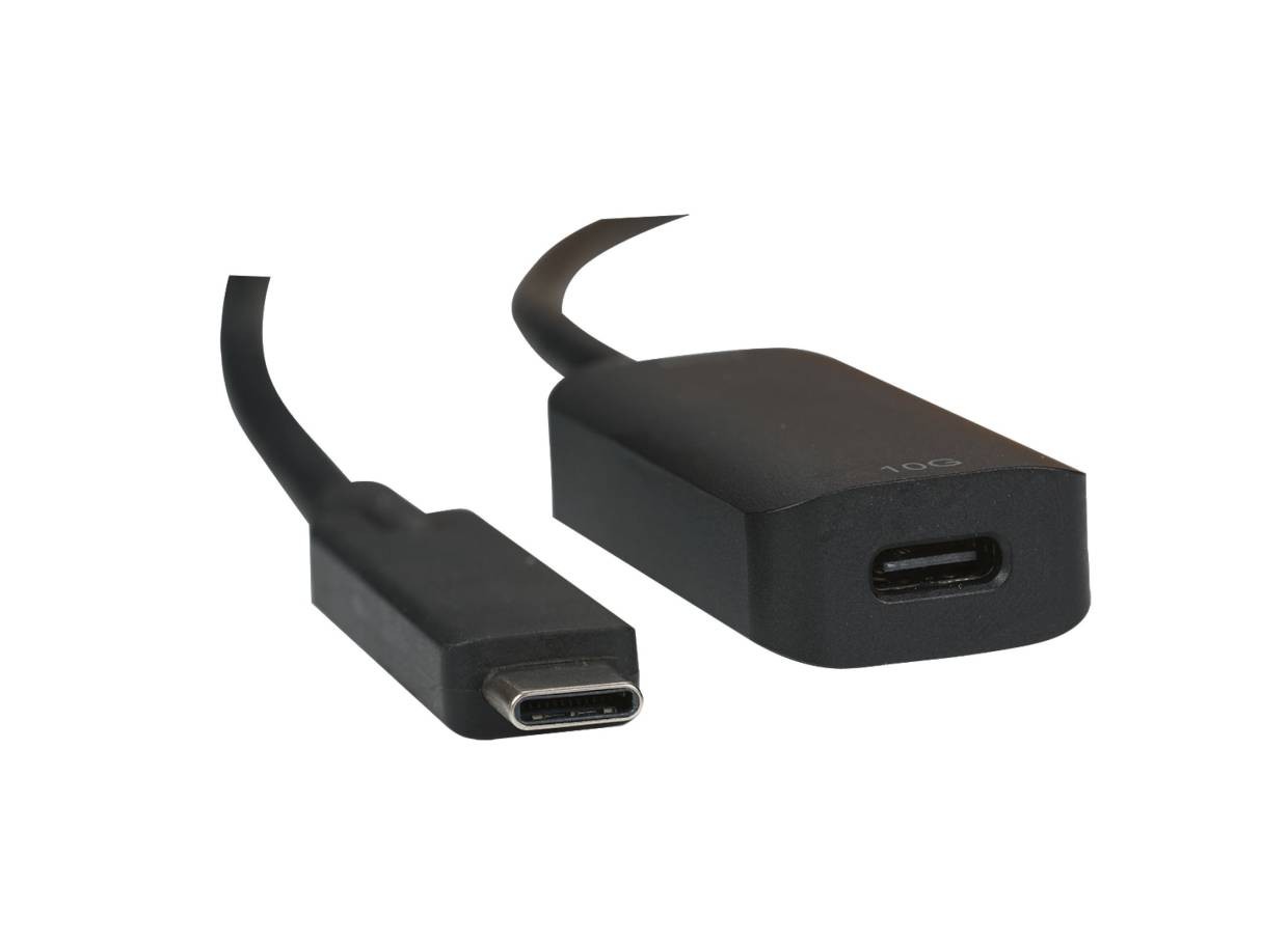 USB 3.2 Gen.2 10Gbit Verlängerungskabel USB C Stecker zu USB C Buchse  schwarz 5m - Multimedia Adapter + Kabel