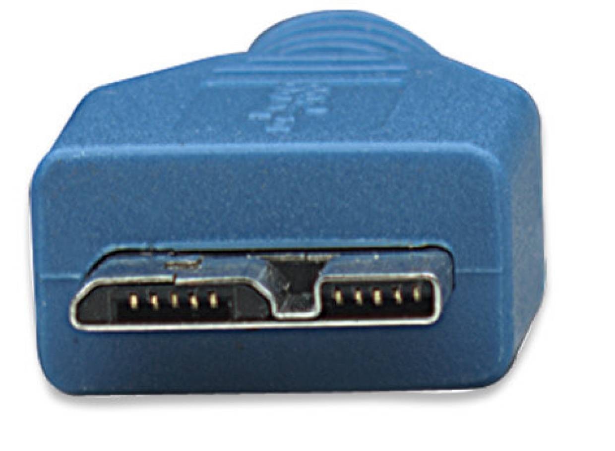 Techly USB 3.0 Kabel Typ A-Stecker - Micro B-Stecker blau 3m - Multimedia  Adapter + Kabel