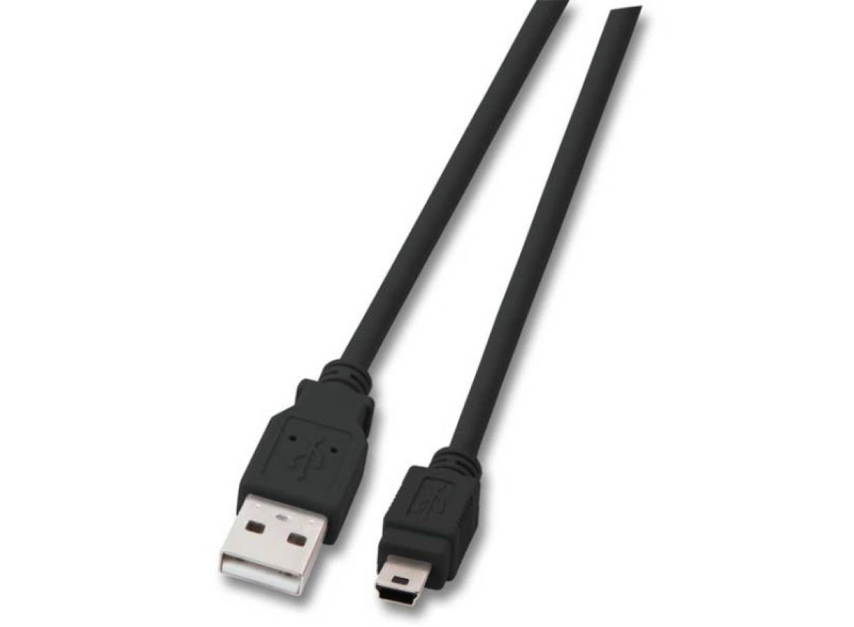 USB 2.0 Anschlusskabel Classic USB A Stecker auf USB Mini B Stecker 5-Polig schwarz | grau 0,5m | | 1,5m | 1,8m | 3m | 5m - USB Adapter + Kabel - Multimedia Kabel | ProfiPatch.com