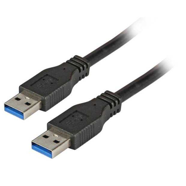 USB 3.0 Anschlusskabel PREMIUM USB A Stecker auf USB A Stecker schwarz 1,8m
