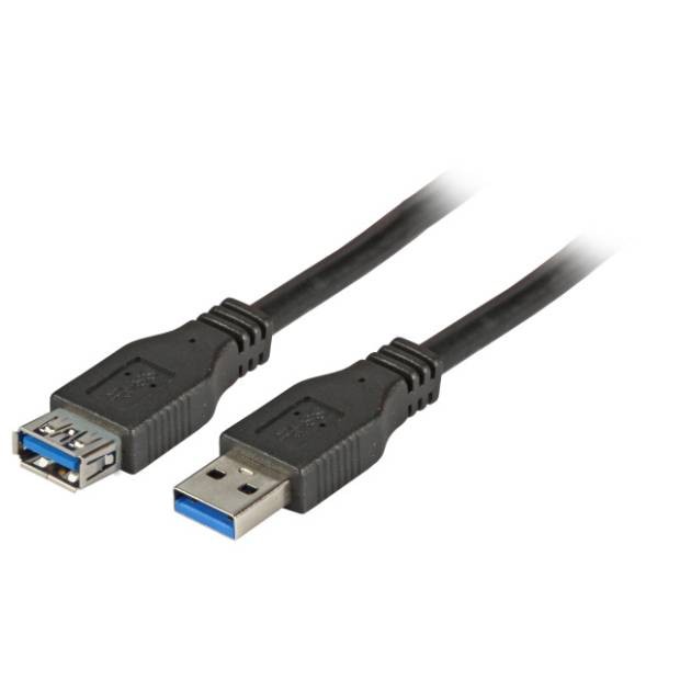 USB 3.0 Verlängerungskabel Classic USB A Stecker auf USB A Buchse schwarz 1,8m
