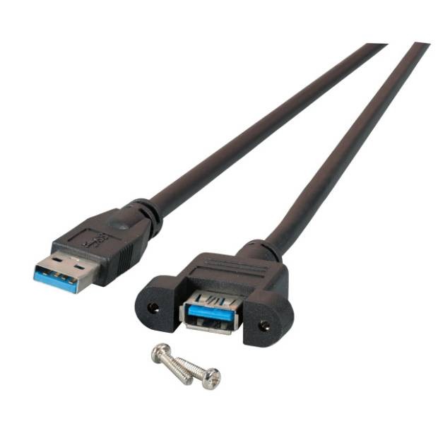 USB 3.0 Verlängerungskabel Classic USB A Stecker auf USB A Einbaubuchse schwarz 0,5m