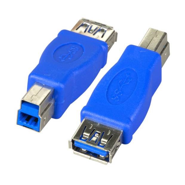 USB 3.0 Adapter USB A Buchse auf USB B Stecker blau