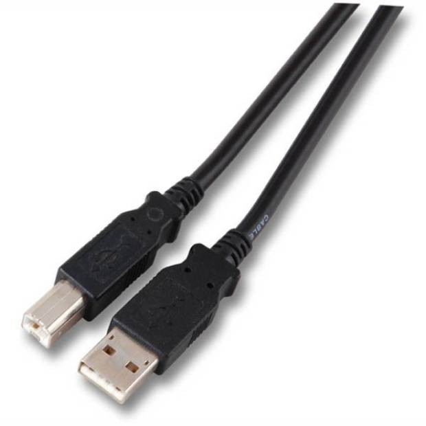 USB 2.0 Anschlusskabel Classic USB A Stecker auf USB B Stecker schwarz 1m