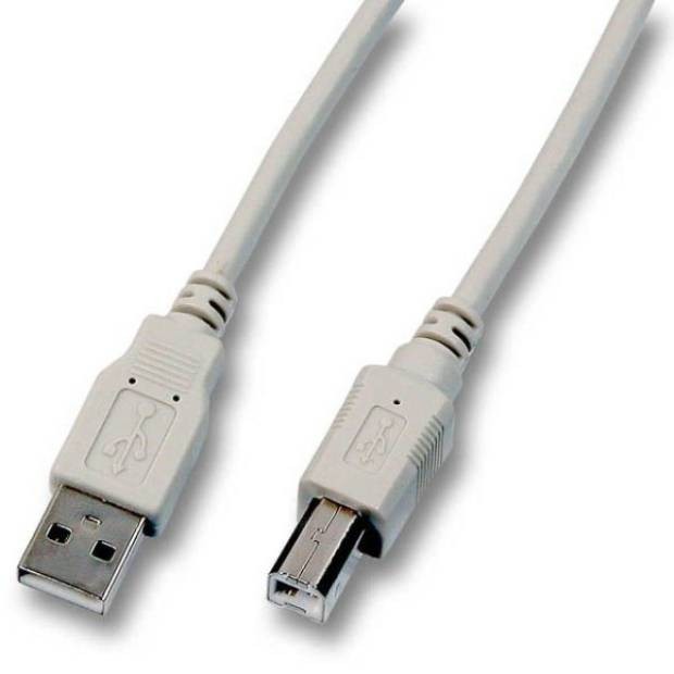 USB 2.0 Anschlusskabel Classic USB A Stecker auf USB B Stecker grau 5m