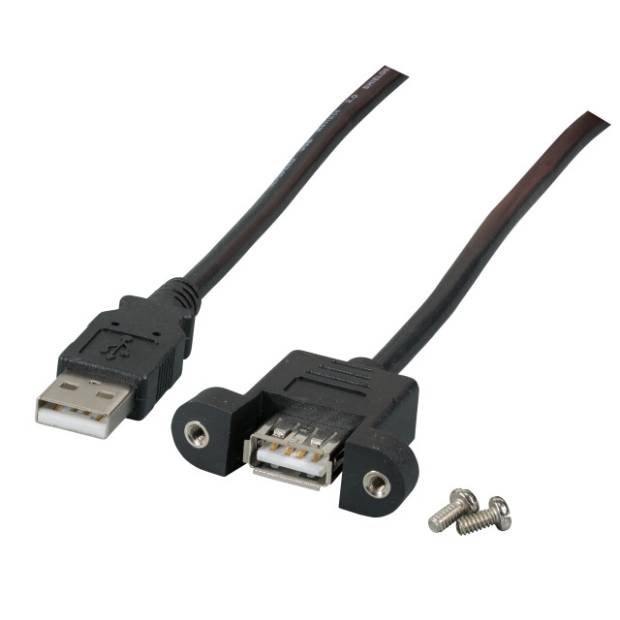 USB 2.0 Verlängerungskabel Classic USB A Stecker auf USB A Einbaubuchse schwarz 3m